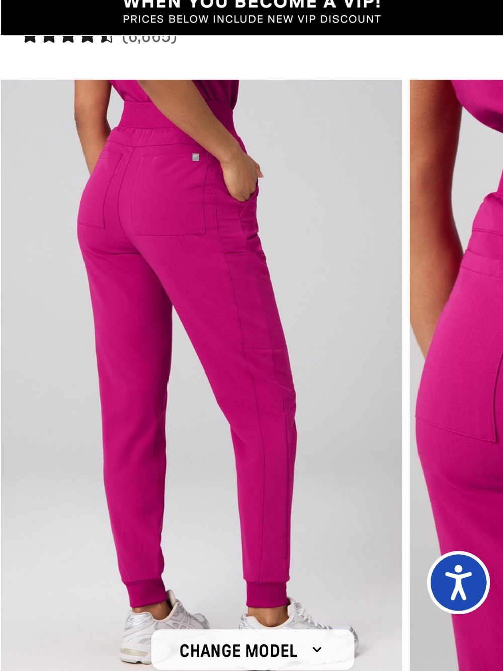 Fabletics Hibiscus High Rise On-Call Scrub Joggers - Picture 3 of 16